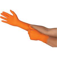 TOUCHNTUFF 93-800 Disposable Gloves, 7.5/8, Latex/Neoprene/Nitrile, 23.6-mil, Powder-Free, Orange Action Paper