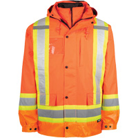 High-Visibility 7-in-1 Jacket, Polyester, High Visibility Orange, X-Small Action Paper