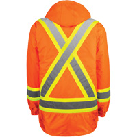 High-Visibility 7-in-1 Jacket, Polyester, High Visibility Orange, X-Small Action Paper