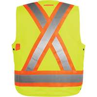 Veste haute visibilit&eacute; pour arpenteur, Orange haute visibilit&eacute;, Petit, Polyester Action Paper