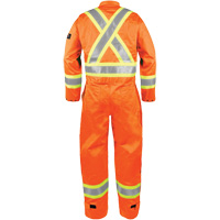 High-Visibility Fire-Resistant Coveralls, Size Small, Orange Action Paper