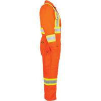 High-Visibility Lined Canvas Overalls, Small, High Visibility Orange Action Paper