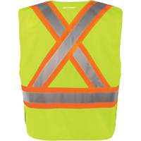 High-Visibility 5-Point Tear Away Vest, High Visibility Orange, Medium/Small, Polyester Action Paper