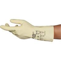 AlphaTec&reg; 87-137 Lightweight Natural Gloves, Size 7, 11.8" L, Rubber Latex, 16-mil Action Paper