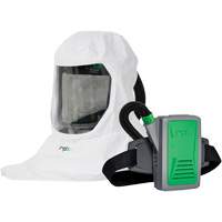 Respirateur T-Link avec casquette, tube de respiration, montage &agrave; la ceinture & APR motoris&eacute; PX5, Cagoule ample & visi&egrave;re, Pile Lithium-ion Action Paper