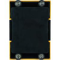 HAZLOK Safety Barrier System, Plastic, Magnetic Mount, 30', Black and Yellow Tape Action Paper
