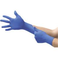 Gants jetables N21 MICROFLEX, 10/9,5/T-Grand, Nitrile, 4,7 mils/5,5-mil, Sans poudre, Cobalt, Classe 2 Action Paper