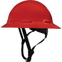 LIDGUARD&reg; Full Brim Hardhat with Chinstrap, Meets CSA Type 1, Ratchet Suspension, Vented Action Paper
