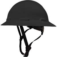 LIDGUARD&reg; Full Brim Hardhat with Chinstrap, Meets CSA Type 1, Ratchet Suspension, Vented Action Paper