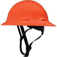 LIDGUARD&reg; Full Brim Hardhat with Chinstrap, Meets CSA Type 1, Ratchet Suspension, Vented Action Paper