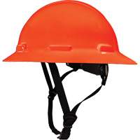 LIDGUARD&reg; Full Brim Hardhat with Chinstrap, Meets CSA Type 2, Ratchet Suspension, Vented Action Paper