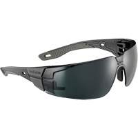 RUSH+ 2.0 M/L Safety Glasses with Black & Grey Frame, Grey/5.0 Lens, Anti-Fog/Anti-Scratch, ANSI Z87+ Action Paper