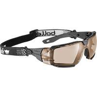 RUSH+ 2.0 XP M/L Safety Glasses with Black & Grey Frame, Copper Lens, Anti-Fog/Anti-Scratch, ANSI Z87+ Action Paper