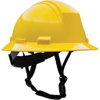 Kilimanjaro Full Brim Safety Helmet with HDPE Shell, Meets CSA Type 2, Ratchet Suspension, Non-Vented Action Paper