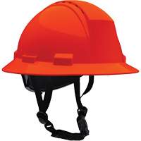 Kilimanjaro Full Brim Safety Helmet with HDPE Shell, Meets CSA Type 2, Ratchet Suspension, Vented Action Paper