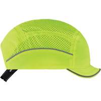 Skullerz 8955 Lightweight Bump Cap Hat with Micro Brim, High Visibility Lime Green Action Paper