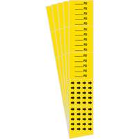 Marqueurs de tuyau PSI, Autocollant, 2-1/4" h x 2-3/4" la, Noir sur jaune Action Paper