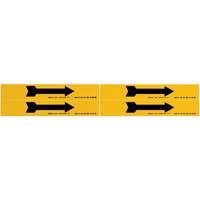 Arrow Pipe Marker, Self-Adhesive, 1-1/8" H x 7" W, Black on Yellow Action Paper