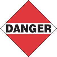 Danger Mixed Load TDG Placard, Adhesive Vinyl Action Paper