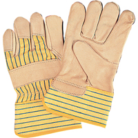 Standard-Duty Dry-Palm Fitters Gloves, Ladies, Grain Cowhide Palm, Cotton Inner Lining Action Paper