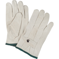 Standard-Duty Ropers Gloves, Medium, Grain Cowhide Palm Action Paper