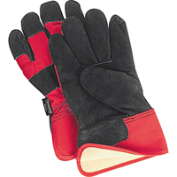 Gants d'ajusteur doubl&eacute;s pour l'hiver &agrave; chaleur sup&eacute;rieure, Grand, Paume en Cuir de vache refendu, Doublure en Thinsulate Action Paper