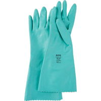 StanSolv&reg; Embossed Z-Pattern Grip Gloves, Size Small/7, 14" L, Nitrile, Interlock Inner Lining, 11-mil Action Paper