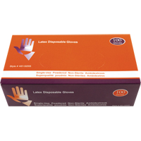 Industrial Grade Gloves, Medium, Latex, Powdered, White Action Paper