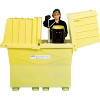 Poly-Safeypacks&reg; Plus Without Drain, 60.25" L x 34.5" W x 64" H, 1200 lbs. Load Capacity Action Paper