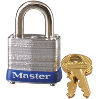 Pin Tumbler Padlock, Keyed Alike, Laminated Steel, 1-1/8" Width Action Paper