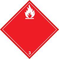 Plaque-&eacute;tiquette TMD liquides inflammables, Plastique Action Paper