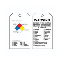 Right-To-Know Tags, Polyester, 3" W x 5-3/4" H, English Action Paper
