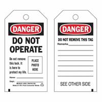 &eacute;tiquettes  Do Not Operate  autoplastifiantes, Polyester, 3" la x 5-3/4" h, Anglais Action Paper