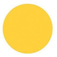 Round Write-On Labels, Circle, 1.5" L x 1.5" W, Yellow Action Paper