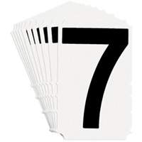 Quick-Align&reg; Individual Gothic Number & Letter Labels, 7, 4" H, Black on White Action Paper