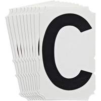 Quick-Align<sup>®</sup> Individual Gothic Number and Letter Labels, C, 4" H, Black SZ991 | Action Paper