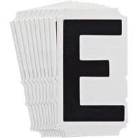Quick-Align&reg; Individual Gothic Number and Letter Labels, E, 4" H, Black Action Paper