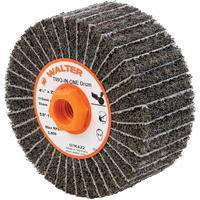 Two-In-One Finishing Drums, 4-1/2" Dia. x 2" W, 5/8"-11 Arbor, Aluminum Oxide Action Paper