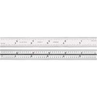 Junior Combination Squares, 6" L, Steel, Satin Action Paper