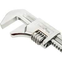Automotive Wrench, 15" L, 19.3 mm Max Width, Chrome Action Paper