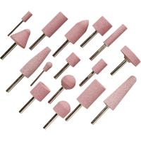 A60R Vitrified Mounted Points, A12, Aluminum Oxide, 11/16" Dia., 1-1/4" L, 60 Grit Action Paper