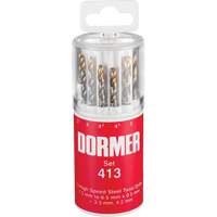 Jobber Drill Bit Set, 13 Pieces, High Speed Steel Action Paper