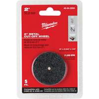 M12 Fuel Right Angle Die Grinder Cut-Off Wheels, 2" x 0.04", 1/4" Arbor, Type 1, Aluminum Oxide, 21000 RPM Action Paper
