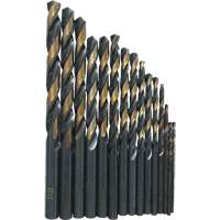 Jobber Length Drill Bit Set, 29 Pieces, High Speed Steel Action Paper