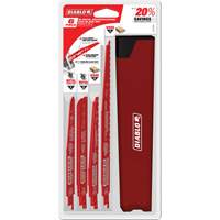 Nail-Embedded Wood & Metal Cutting/Demo Reciprocating Saw Blade Set Action Paper