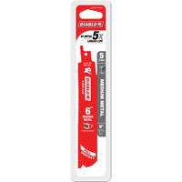 Medium Metal Reciprocating Saw Blade, Bi-Metal, 14-18 TPI, 6" L x 1" W Action Paper