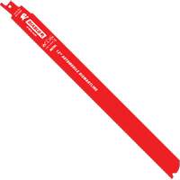 Reciprocating Blade for Auto Dismantling, Bi-Metal, 14-18 TPI, 12" L x 1" W Action Paper