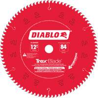 Trex&reg; Blade Cutting Saw Blade, 12", 84 Teeth, Plastic/Composite Decking Use Action Paper