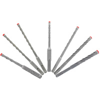 Jeu de forets pour marteau &agrave; t&ecirc;te enti&egrave;rement au carbure &agrave; 4 couteaux SDS-Plus Rebar Demon, 7 morceaux, Carbure Action Paper