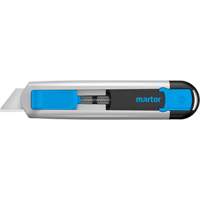 Couteau de s&eacute;curit&eacute; r&eacute;tractable Secubase 525 avec lame &agrave; pointe &eacute;mouss&eacute;e, 18 mm, Prise en Aluminium Action Paper